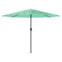 VidaXL Parasol ogrodowy na stalowym słupku, zielony, 324x324x247 cm