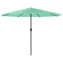 VidaXL Parasol ogrodowy na stalowym słupku, zielony, 324x324x247 cm