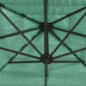 VidaXL Parasol ogrodowy na stalowym słupku, zielony, 324x324x247 cm