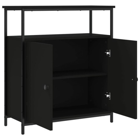 VidaXL Szafka, czarna, 70x30x80 cm, materiał drewnopochodny VidaXL Szafka, czarna, 70x30x80 cm, materiał drewnopochodny