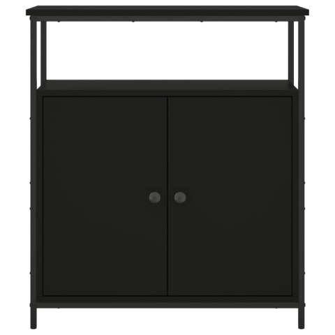 VidaXL Szafka, czarna, 70x30x80 cm, materiał drewnopochodny VidaXL Szafka, czarna, 70x30x80 cm, materiał drewnopochodny
