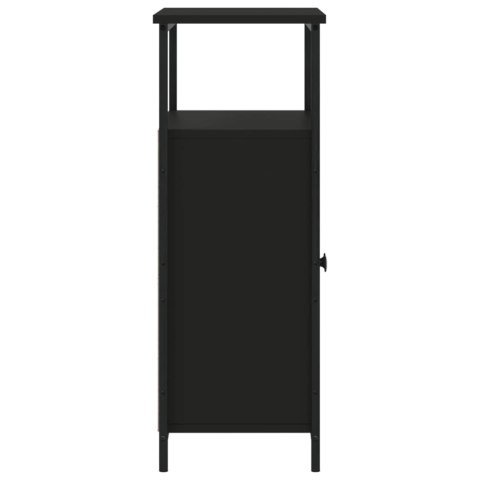 VidaXL Szafka, czarna, 70x30x80 cm, materiał drewnopochodny VidaXL Szafka, czarna, 70x30x80 cm, materiał drewnopochodny