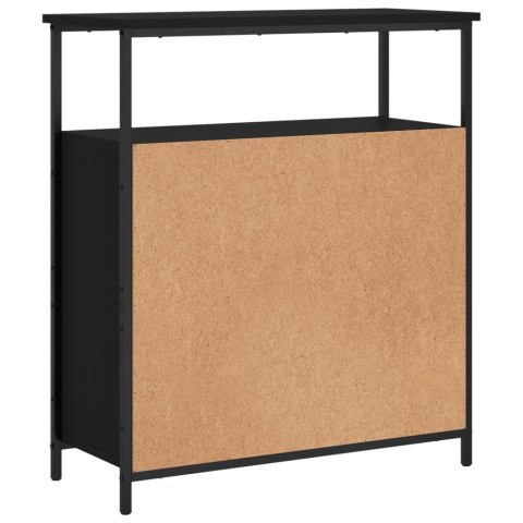 VidaXL Szafka, czarna, 70x30x80 cm, materiał drewnopochodny VidaXL Szafka, czarna, 70x30x80 cm, materiał drewnopochodny