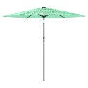 VidaXL Parasol ogrodowy na stalowym słupku, zielony, 223x223x213 cm