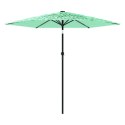 VidaXL Parasol ogrodowy na stalowym słupku, zielony, 268x268x226 cm