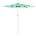 VidaXL Parasol ogrodowy na stalowym słupku, zielony, 268x268x226 cm