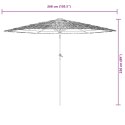 VidaXL Parasol ogrodowy na stalowym słupku, zielony, 268x268x226 cm