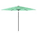 VidaXL Parasol ogrodowy na stalowym słupku, zielony, 288x288x225 cm