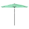 VidaXL Parasol ogrodowy na stalowym słupku, zielony, 288x288x225 cm