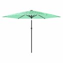 VidaXL Parasol ogrodowy na stalowym słupku, zielony, 288x288x225 cm