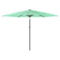 VidaXL Parasol ogrodowy na stalowym słupku, zielony, 288x288x225 cm