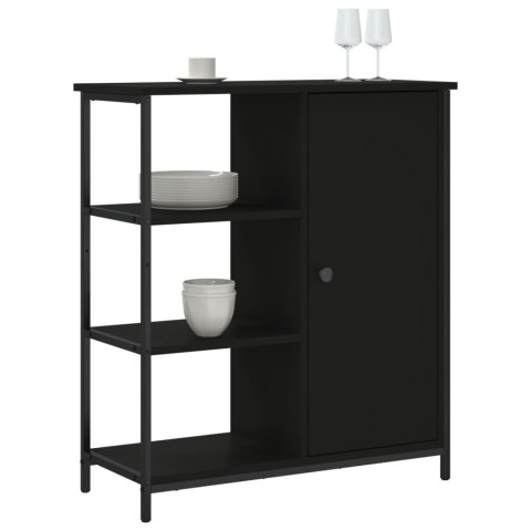 VidaXL Szafka, czarna, 70x30x80 cm, materiał drewnopochodny VidaXL Szafka, czarna, 70x30x80 cm, materiał drewnopochodny