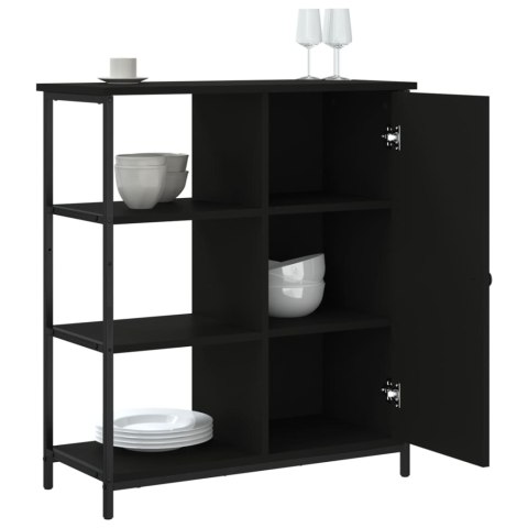 VidaXL Szafka, czarna, 70x30x80 cm, materiał drewnopochodny VidaXL Szafka, czarna, 70x30x80 cm, materiał drewnopochodny