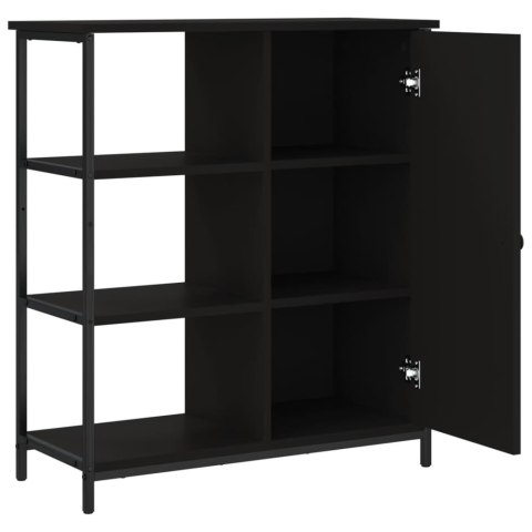 VidaXL Szafka, czarna, 70x30x80 cm, materiał drewnopochodny VidaXL Szafka, czarna, 70x30x80 cm, materiał drewnopochodny