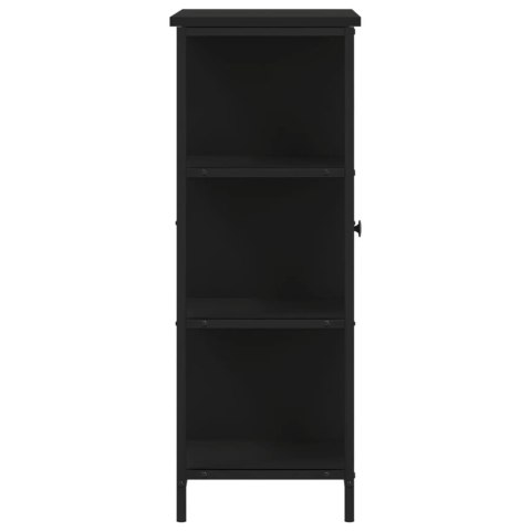 VidaXL Szafka, czarna, 70x30x80 cm, materiał drewnopochodny VidaXL Szafka, czarna, 70x30x80 cm, materiał drewnopochodny