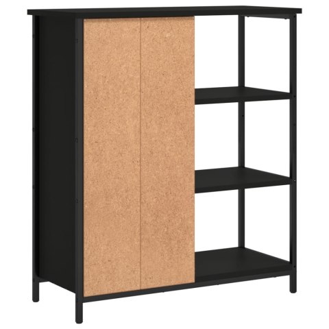 VidaXL Szafka, czarna, 70x30x80 cm, materiał drewnopochodny VidaXL Szafka, czarna, 70x30x80 cm, materiał drewnopochodny
