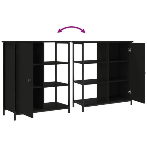 VidaXL Szafka, czarna, 70x30x80 cm, materiał drewnopochodny VidaXL Szafka, czarna, 70x30x80 cm, materiał drewnopochodny