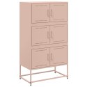 VidaXL Szafka, różowa, 68,5x38,5x123,5 cm, stal