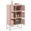 VidaXL Szafka, różowa, 68,5x38,5x123,5 cm, stal