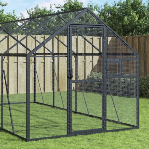 Woliera, antracytowa, 1,79x6x1,85 m, aluminium