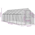  Woliera, antracytowa, 1,79x6x1,85 m, aluminium