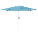 VidaXL Parasol ogrodowy na stalowym słupku, niebieski, 324x324x247 cm