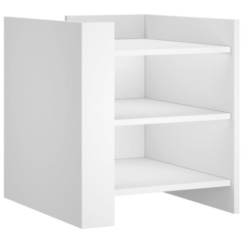VidaXL Szafka nocna, biała, 45x50x50 cm, materiał drewnopochodny VidaXL Szafka nocna, biała, 45x50x50 cm, materiał drewnopochodny