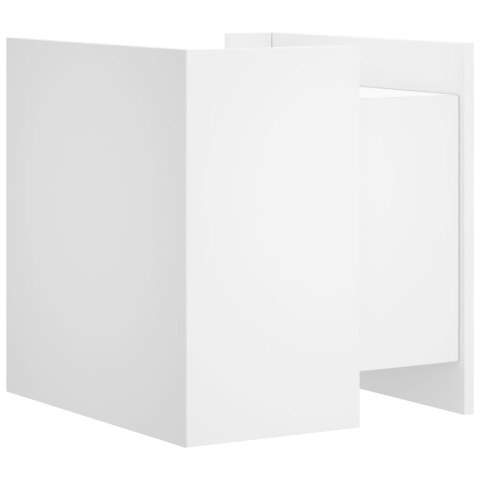 VidaXL Szafka nocna, biała, 45x50x50 cm, materiał drewnopochodny VidaXL Szafka nocna, biała, 45x50x50 cm, materiał drewnopochodny