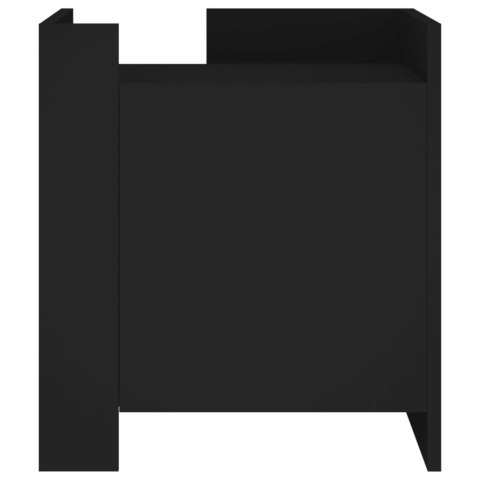 VidaXL Szafka nocna, czarna, 45x50x50 cm, materiał drewnopochodny VidaXL Szafka nocna, czarna, 45x50x50 cm, materiał drewnopochodny