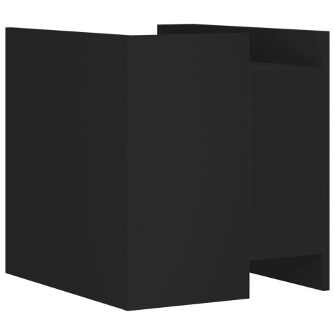 VidaXL Szafka nocna, czarna, 45x50x50 cm, materiał drewnopochodny VidaXL Szafka nocna, czarna, 45x50x50 cm, materiał drewnopochodny
