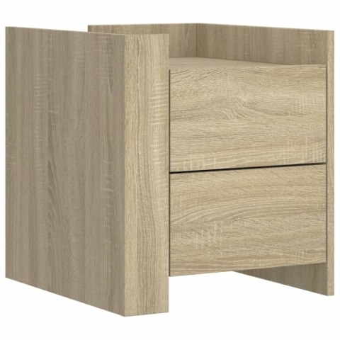VidaXL Szafka nocna, dąb sonoma, 45x50x50 cm, materiał drewnopochodny VidaXL Szafka nocna, dąb sonoma, 45x50x50 cm, materiał drewnopochodny