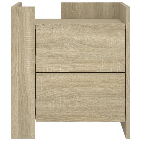 VidaXL Szafka nocna, dąb sonoma, 45x50x50 cm, materiał drewnopochodny VidaXL Szafka nocna, dąb sonoma, 45x50x50 cm, materiał drewnopochodny