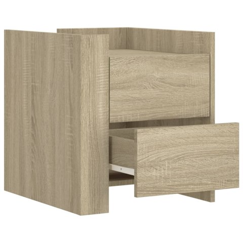 VidaXL Szafka nocna, dąb sonoma, 45x50x50 cm, materiał drewnopochodny VidaXL Szafka nocna, dąb sonoma, 45x50x50 cm, materiał drewnopochodny