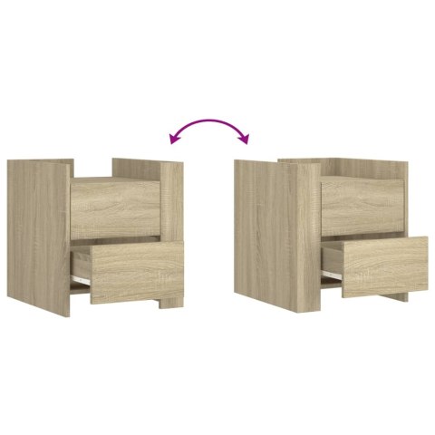 VidaXL Szafka nocna, dąb sonoma, 45x50x50 cm, materiał drewnopochodny VidaXL Szafka nocna, dąb sonoma, 45x50x50 cm, materiał drewnopochodny