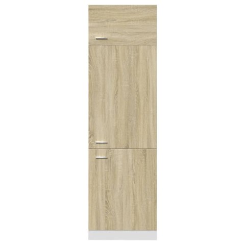 VidaXL Szafka na lodówkę, kolor dąb sonoma 60x57x207 cm, płyta wiórowa VidaXL Szafka na lodówkę, kolor dąb sonoma 60x57x207 cm, płyta wiórowa