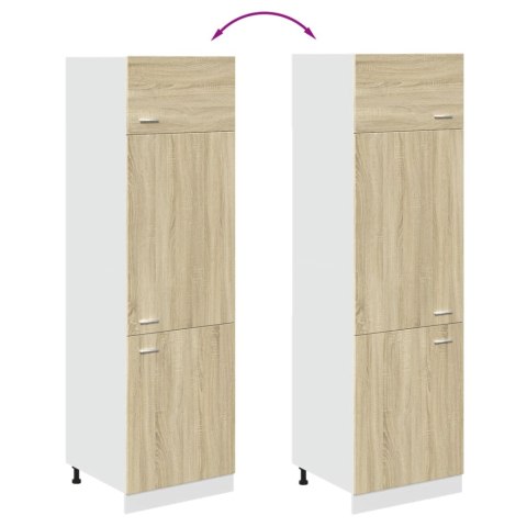 VidaXL Szafka na lodówkę, kolor dąb sonoma 60x57x207 cm, płyta wiórowa VidaXL Szafka na lodówkę, kolor dąb sonoma 60x57x207 cm, płyta wiórowa