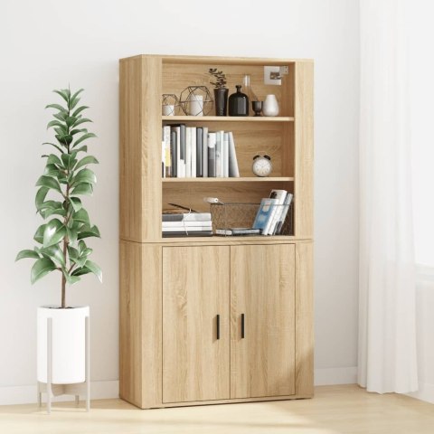 VidaXL Witrynka, dąb sonoma, materiał drewnopochodny VidaXL Witrynka, dąb sonoma, materiał drewnopochodny
