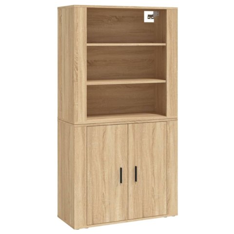 VidaXL Witrynka, dąb sonoma, materiał drewnopochodny VidaXL Witrynka, dąb sonoma, materiał drewnopochodny