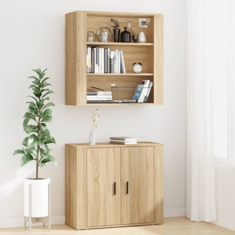 VidaXL Witrynka, dąb sonoma, materiał drewnopochodny VidaXL Witrynka, dąb sonoma, materiał drewnopochodny
