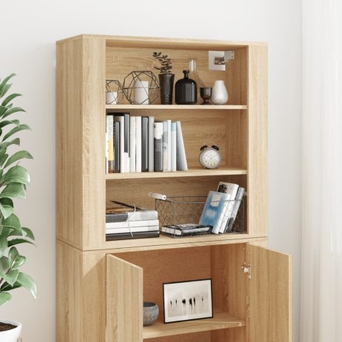 VidaXL Witrynka, dąb sonoma, materiał drewnopochodny VidaXL Witrynka, dąb sonoma, materiał drewnopochodny