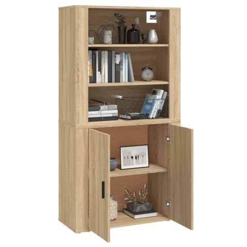 VidaXL Witrynka, dąb sonoma, materiał drewnopochodny VidaXL Witrynka, dąb sonoma, materiał drewnopochodny