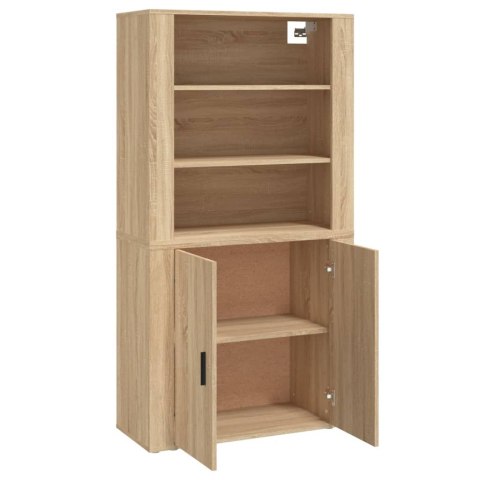 VidaXL Witrynka, dąb sonoma, materiał drewnopochodny VidaXL Witrynka, dąb sonoma, materiał drewnopochodny