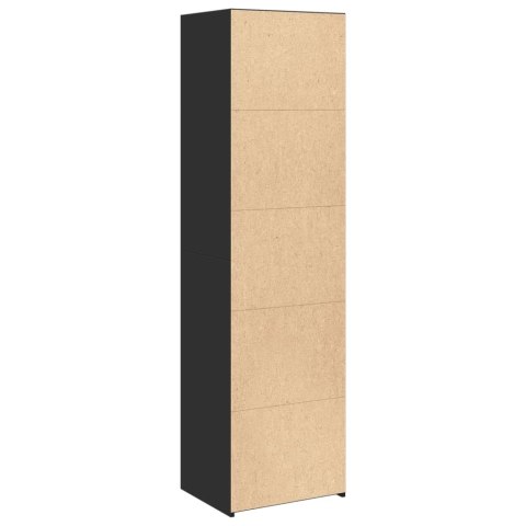 VidaXL Wysoka szafka, czarna, 50x41x185 cm, materiał drewnopochodny VidaXL Wysoka szafka, czarna, 50x41x185 cm, materiał drewnopochodny