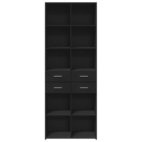 VidaXL Wysoka szafka, czarna, 70x42,5x185 cm, materiał drewnopochodny VidaXL Wysoka szafka, czarna, 70x42,5x185 cm, materiał drewnopochodny