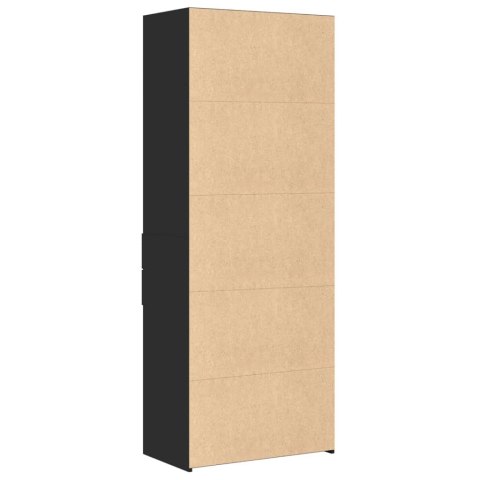 VidaXL Wysoka szafka, czarna, 70x42,5x185 cm, materiał drewnopochodny VidaXL Wysoka szafka, czarna, 70x42,5x185 cm, materiał drewnopochodny