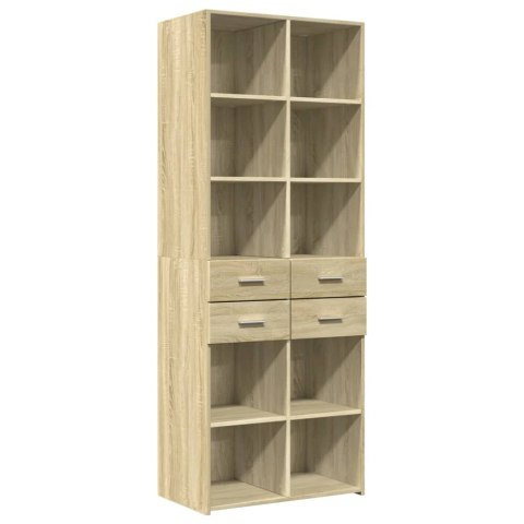 VidaXL Wysoka szafka, przydymiony dąb, 70x42,5x185 cm VidaXL Wysoka szafka, przydymiony dąb, 70x42,5x185 cm