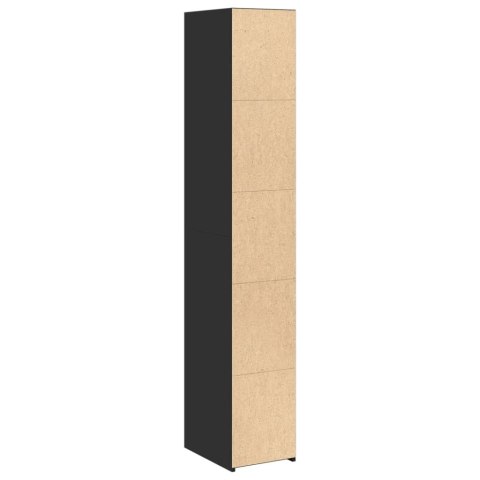 VidaXL Wysoka szafka, czarna, 30x41x185 cm, materiał drewnopochodny VidaXL Wysoka szafka, czarna, 30x41x185 cm, materiał drewnopochodny