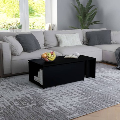 VidaXL Stolik kawowy, czarny, 150x50x35 cm, materiał drewnopochodny VidaXL Stolik kawowy, czarny, 150x50x35 cm, materiał drewnopochodny