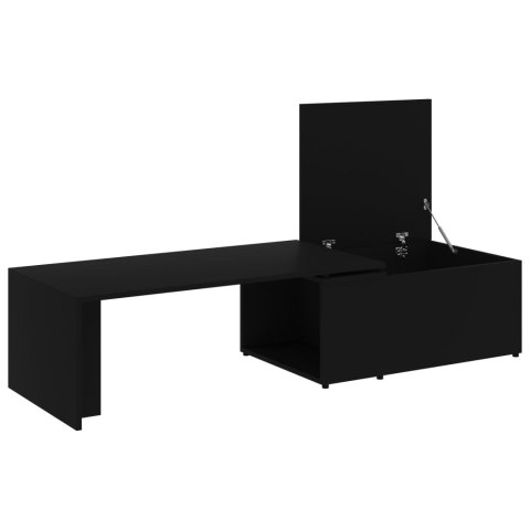 VidaXL Stolik kawowy, czarny, 150x50x35 cm, materiał drewnopochodny VidaXL Stolik kawowy, czarny, 150x50x35 cm, materiał drewnopochodny