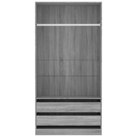 VidaXL Szafka, szary dąb sonoma, 100x50x200cm, materiał drewnopochodny VidaXL Szafka, szary dąb sonoma, 100x50x200cm, materiał drewnopochodny